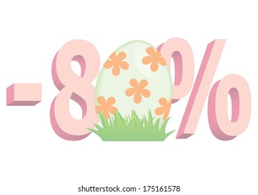 Eighty percent discount banner with Easter egg 