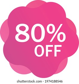 eighty percent discount off sale pink flower blossom banner