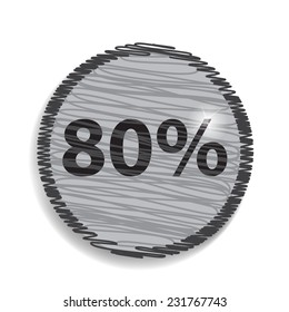 eighty percent, isolated 80%