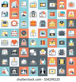 Eighty six various computer related business icon set.