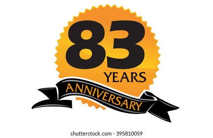 Eighty Three Years Ribbon Anniversary 