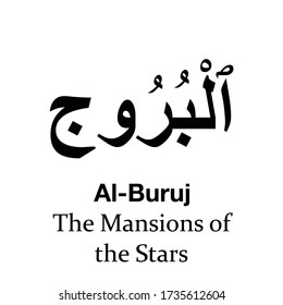 Al-Burūj is the eighty-fifth chapter (surah) of the Quran with 22 verses.

