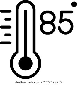 Vector de ilustración de icono de glifo ochenta y cinco