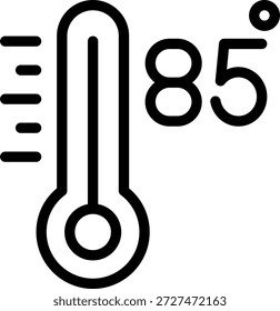 Vector de ilustración de icono de línea ochenta y cinco