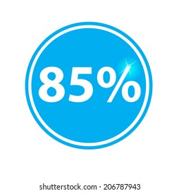 eighty-five percent, isolated  85%