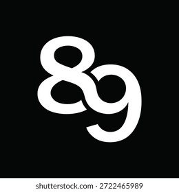 Ochenta y nueve Plantilla de Vector gráfico de diseño de logotipo
