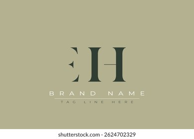 EIH abstract letter logo design. This logo is designed by three abstract letters.