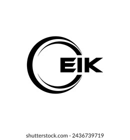 EIK Letter Logo Design, Inspiration for a Unique Identity. Modern Elegance and Creative Design. Watermark Your Success with the Striking this Logo.