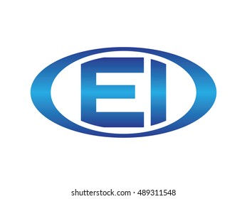 EI-letter abbreviations blue oval logo