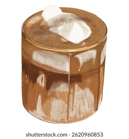 Einspanner cream coffee latte iced drink dessert