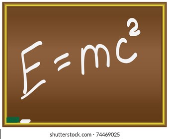 Einstein formula on a chalkboard vector illustration