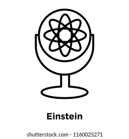 Einstein icon vector isolated on white background, Einstein transparent sign , sign and symbols in thin linear outline style