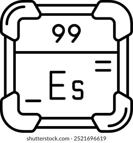 Einsteinium Line vector Icon Design