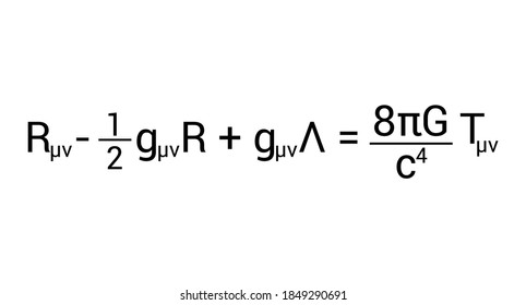 einstein's field equation on white background