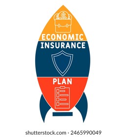 EIP economic insurance plan  acronym. business concept background. Vector illustration for website banner, marketing materials, business presentation, online