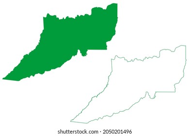 Eirunepe municipality (Amazonas state, Municipalities of Brazil, Federative Republic of Brazil) map vector illustration, scribble sketch Eirunepe map