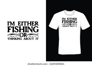 Diseño de camisetas de pesca, vintage, tipografía