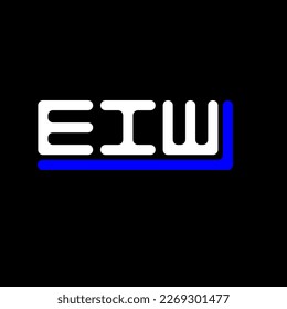 EIW letter logo creative design with vector graphic, EIW simple and modern logo.