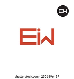 Diseño de monograma de letra de logotipo de EIW