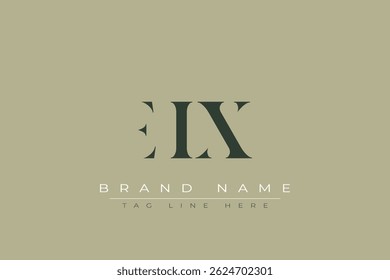 EIX abstract letter logo design. This logo is designed by three abstract letters.