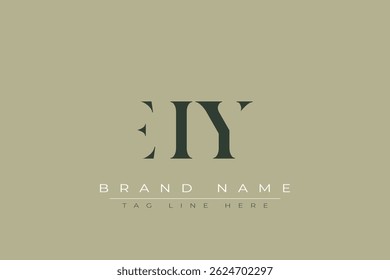 EIY abstrato letra logotipo design. Este logotipo é desenhado por três letras abstratas.