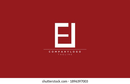 EJ Abstract initial monogram letter alphabet logo design