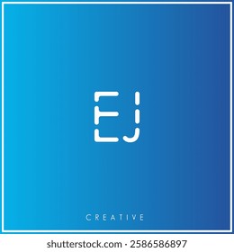 EJ Creative Premium Vector latter logo design. Creative Logo. Elegant leaves.  modern design. Vector Illustration logo. Creative Minimal feminine monogram and logo.