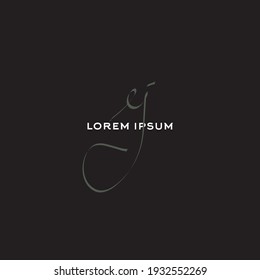 EJ e j Initial handwriting creative fashion elegant design logo Sign Symbol template vector icon
