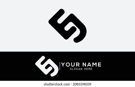 EJ E J Letter Logo Design in Black and white Colors. Creative Modern Letters Vector Icon Logo Illustration.