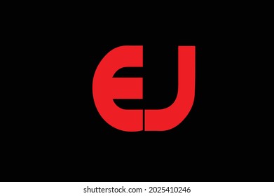 EJ elegantes Logo mit Initialen für Unternehmen - Vektorgrafik
