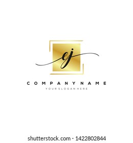 Ej Handwriting Initial Logo Template Vector Stock Vector (Royalty Free ...