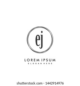 EJ Initial beauty monogram logo vector