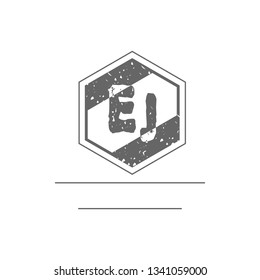 EJ  Initial Handwriting logo template vector