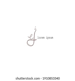 ej inicial blanco aislado inicial escritura manual o logotipo manuscrito para la identidad