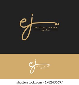 EJ Initial letter handwriting and signature logo.