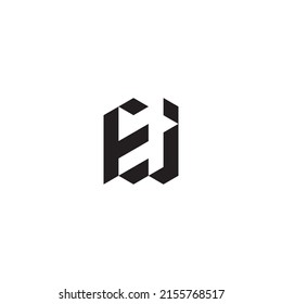 EJ initial logo letters in high quality professional design that will print well across any print media