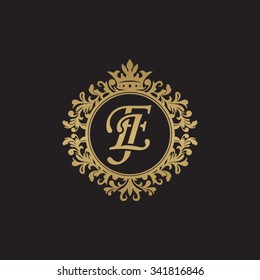 EJ initial luxury ornament monogram logo