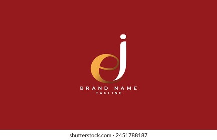 EJ, JE, Abstract initial monogram letter alphabet logo design