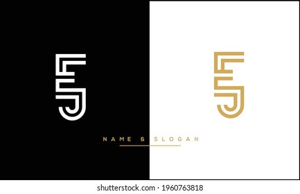 EJ ,JE Abstract Letters Logo monogream