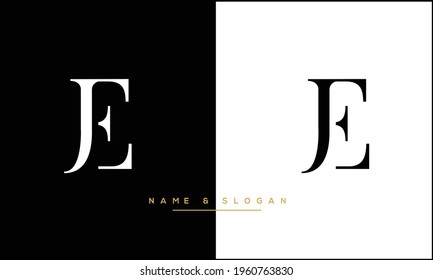 EJ ,JE Abstract Letters Logo monogream