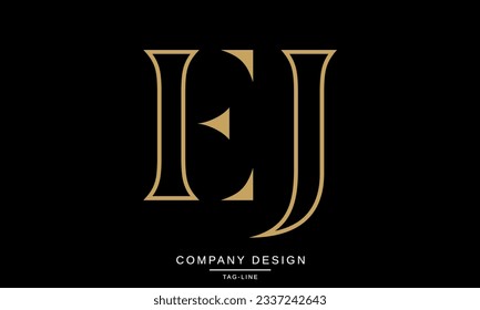 EJ, JE, Abstract Letters Logo Monogram