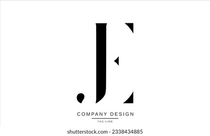 EJ, JE, Abstract Letters Logo Monogram