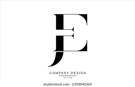 EJ, JE, Abstract Letters Logo Monogram