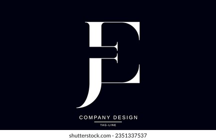 EJ, JE, Abstract Letters Logo Monogram