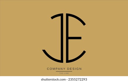 EJ, JE, Abstract Letters Logo Monogram