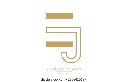 EJ, JE, Abstract Letters Logo Monogram