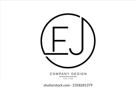 EJ, JE, Abstract Letters Logo Monogram