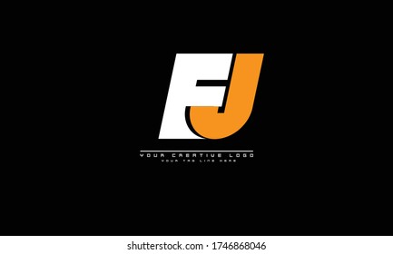 EJ JE abstract vector logo monogram template