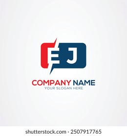 EJ or JE Creative Modern Letters Logo Design Element