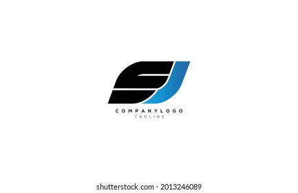 EJ JE E AND J Abstract initial monogram letter alphabet logo design